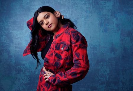 Iman Vellani strikes a pose for a photo